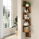 Corner Shelf 5 Tiers | Zigzag Design with Shelves | Space-Efficient Corner Placement | CornerZig