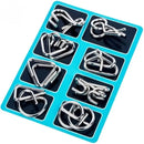 Interlocking Metal Puzzle Collection — Perfect for Christmas & Game Nights 8-Piece Set