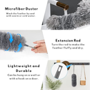 Telescoping Microfiber Duster | Longer Reach | Flexible Head | Washable | DustReach