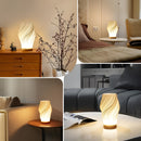 DreamWave - Contemporary cream 3D wave lamp with sleek metal base