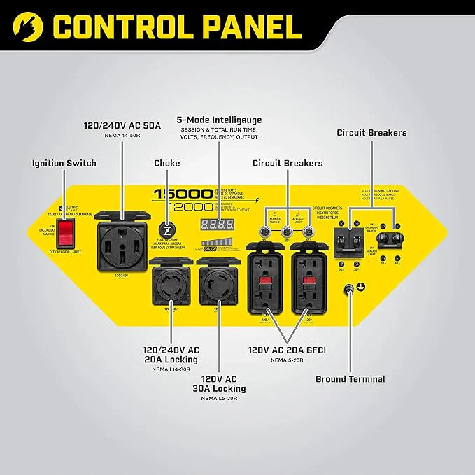 Champion Power Equipment 100111 15,000/12,000-Watt Portable Generator