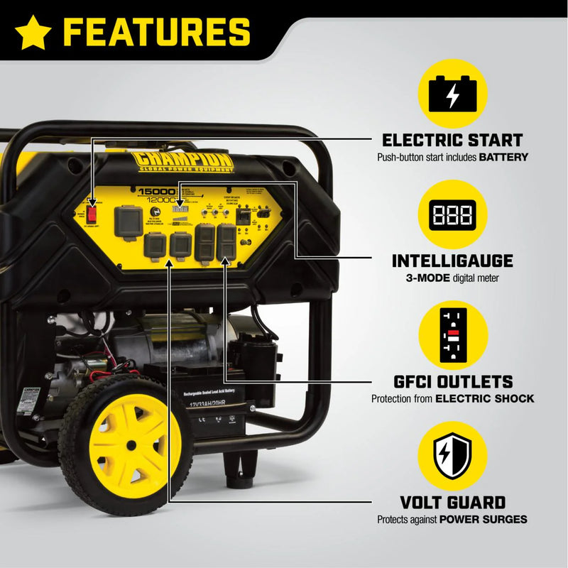 Champion Power Equipment 100111 15,000/12,000-Watt Portable Generator