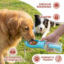 3-in-1 Pet Water Bottle with Food Storage and Waste Bag Dispenser