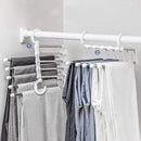 5-in-1 Stainless Steel Clothes Rack for Space Optimization