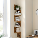 5-Tier Corner Shelf | Zigzag Design for Space-Saving Use