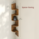 5-Tier Corner Shelf | Zigzag Design for Space-Saving Use