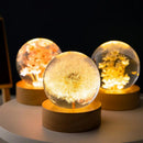 3D Flower Pattern Crystal Ball Light