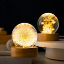 3D Flower Pattern Crystal Ball Light