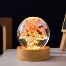 3D Flower Pattern Crystal Ball Light