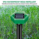 4-Pack of Weatherproof Solar Mole Repellers | Easy Installation