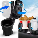 360-Degree Rotating Car Cup Holder for Two Beverages