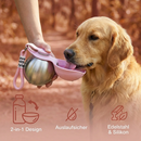 2-in-1 Travel Water Bottle for Dogs with Attached Silicone Bowl