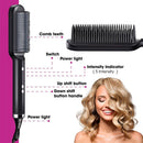 2-in-1 Hair Straightener and Brush with Nano-Titanium Technology