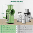 5-Blade Rotary Grater with Suction Cup Base