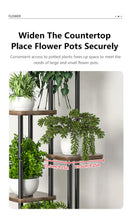 5-Tier Plant Stand – Wooden Shelves on Black Metal Frame