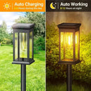 2-Pack LED Lantern Style Solar Pathway Lights – Filament Appearance