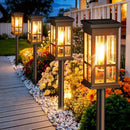 2-Pack LED Lantern Style Solar Pathway Lights – Filament Appearance