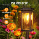 2-Pack LED Lantern Style Solar Pathway Lights – Filament Appearance