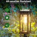2-Pack LED Lantern Style Solar Pathway Lights – Filament Appearance