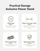 5-Tier Plant Stand – Wooden Shelves on Black Metal Frame