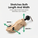 2-Way Stretch Wooden Shoe Trees with Ball Support