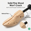 2-Way Stretch Wooden Shoe Trees with Ball Support