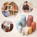 4-Piece Interlocking Silicone Stacking Toys for Infants