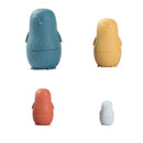 4-Piece Interlocking Silicone Stacking Toys for Infants