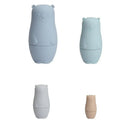 4-Piece Interlocking Silicone Stacking Toys for Infants
