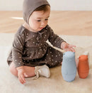 4-Piece Interlocking Silicone Stacking Toys for Infants