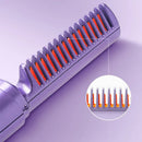 2-in-1 Hair Brush and Straightener – Travel-Friendly Styling Tool
