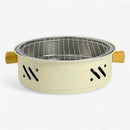 28 cm Charcoal Grill with Wooden Handles for Outdoor Use