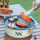 28 cm Charcoal Grill with Wooden Handles for Outdoor Use