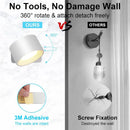 360° Swivel Rechargeable LED Wall Light – Touch Control, Wireless