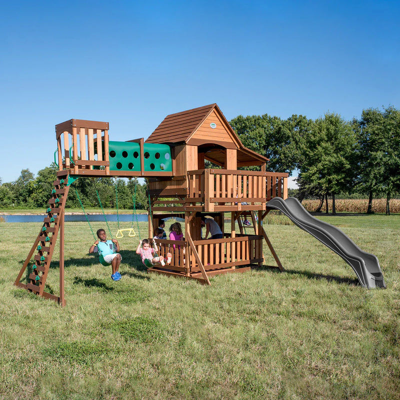 Congo Monkey Playsystem Adventurer Wooden Swing Set