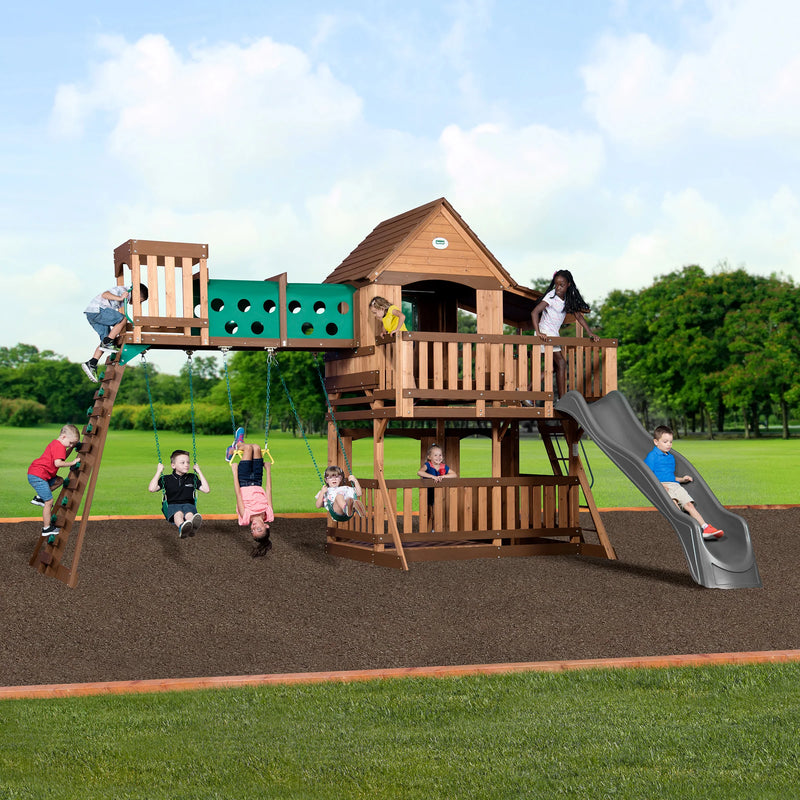 Congo Monkey Playsystem Adventurer Wooden Swing Set