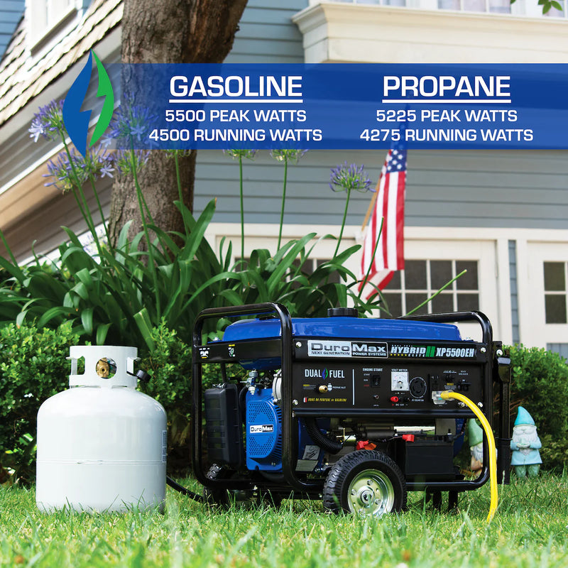 DuroMax XP5500EH 5,500 Watt Portable Dual Fuel Generator