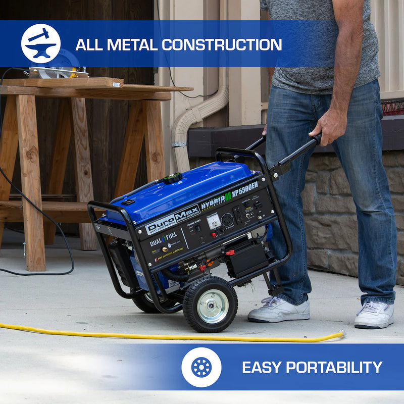 DuroMax XP5500EH 5,500 Watt Portable Dual Fuel Generator