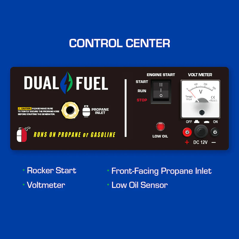 DuroMax XP5500EH 5,500 Watt Portable Dual Fuel Generator