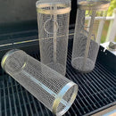 Stainless Metal Grill Basket | Rolling Tray | Ideal for Small Grill Items | GrillRoll