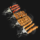 Stainless Steel BBQ Skewer | Dual-Tine Style | Slide Scraper for Simple Cleaning | SpießPro