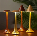 GlowWood - Stylish wireless LED wooden table lamp with built-in battery