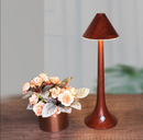 GlowWood - Stylish wireless LED wooden table lamp with built-in battery