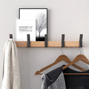 Wall-Mounted Coat Rack | Wood and Metal | Space-Saving Compact Design | Holmika