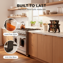 360° Compact Spice Organizer with 18 Glass Containers, Rotating Design