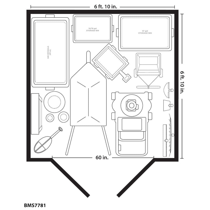 Suncast 7′ x 7′ Modernist Resin Outdoor Storage Shed