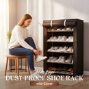 Freestanding Shoe Organizer | Dust-Resistant Cover | Tool-Free Setup | ShoeGuard