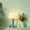 Glass table lamp with vibrant pattern for bedroom and bedside table – kid-safe night light