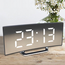 Digital Timepiece | LED Mirror Alarm Screen | Auto-Dimming, Glare-Resistant | CurveClock