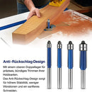 4-Piece Flush Trim Router Bit Set for Accurate Edge Finishing